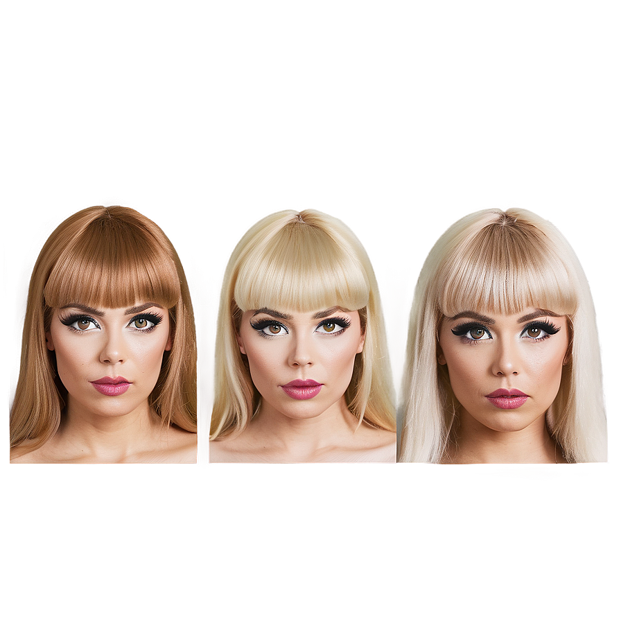 Retro Blonde Bangs Png Mke77 PNG Image