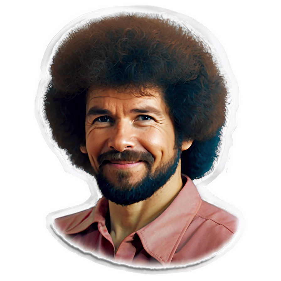 Retro Bob Ross Hair Png Yig78 PNG Image