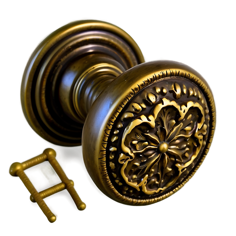 Retro Bronze Doorknob Png Wuq PNG Image