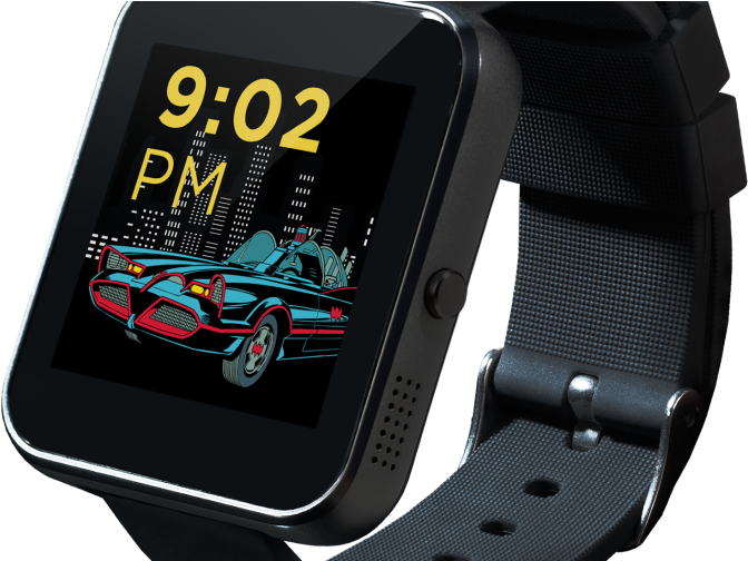 Retro Car Smartwatch Display PNG Image