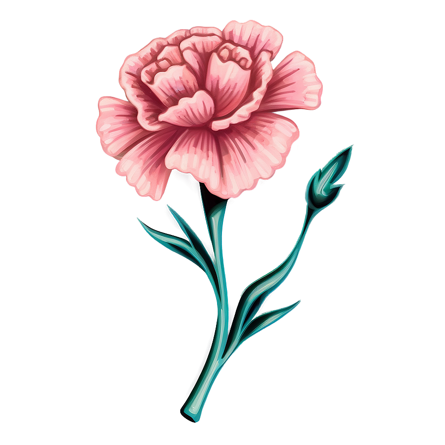 Retro Carnation Symbol Png Gep40 PNG Image