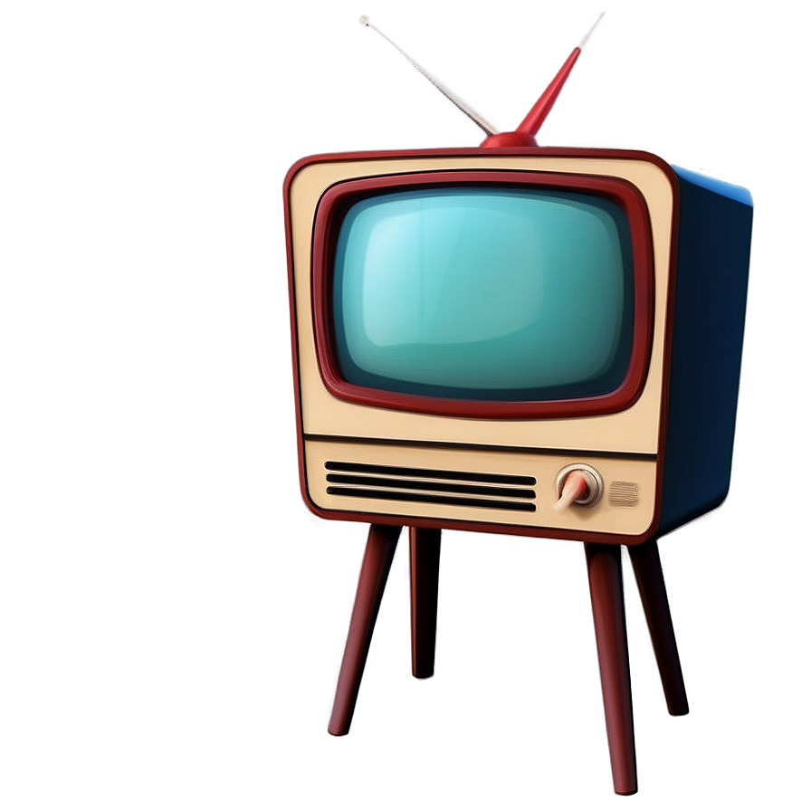 Retro Cartoon Tv Set Png Ayr PNG Image