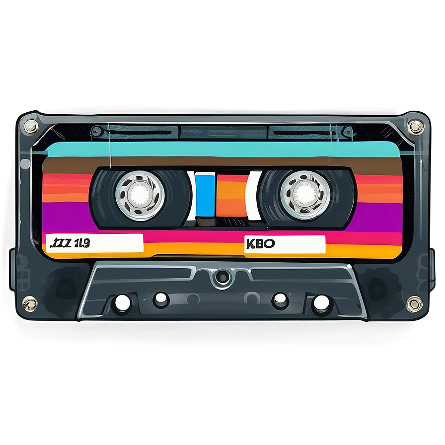 Retro Cassette Tape Sticker Png Dna PNG Image