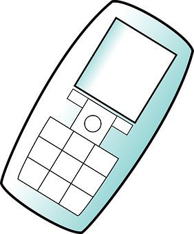 Retro Cellphone Illustration PNG Image