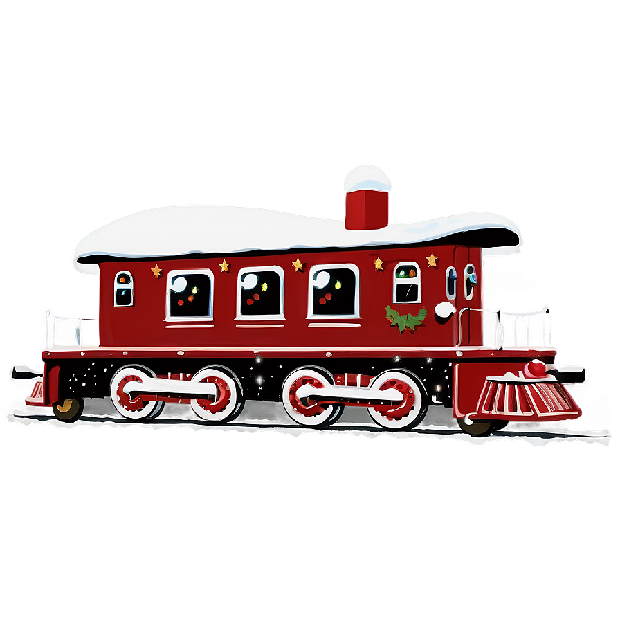 Retro Christmas Train Png Iqr PNG Image