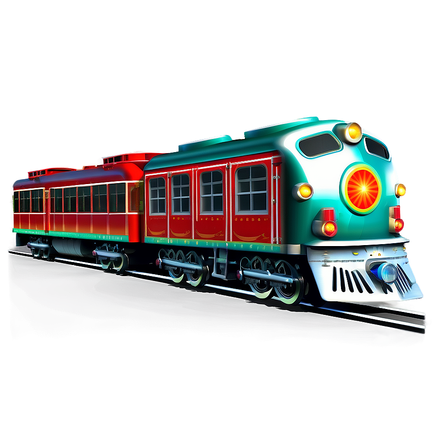 Retro Christmas Train Png Rkd PNG Image