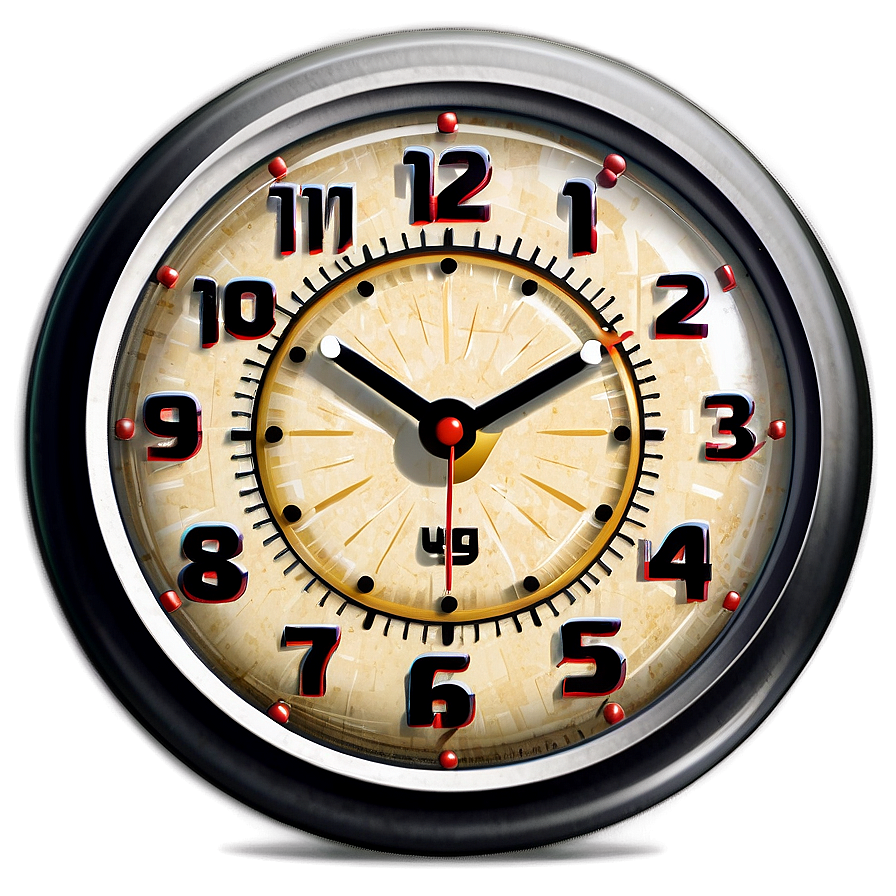 Retro Clock Icon Png Pvv12 PNG Image