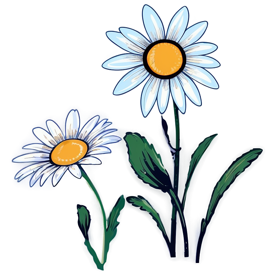 Retro Daisy Clipart Png Egg49 PNG Image