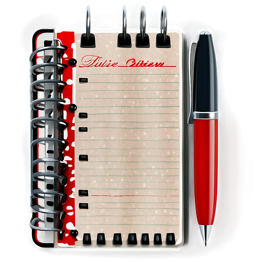 Retro Diary Page Png Hqn PNG Image