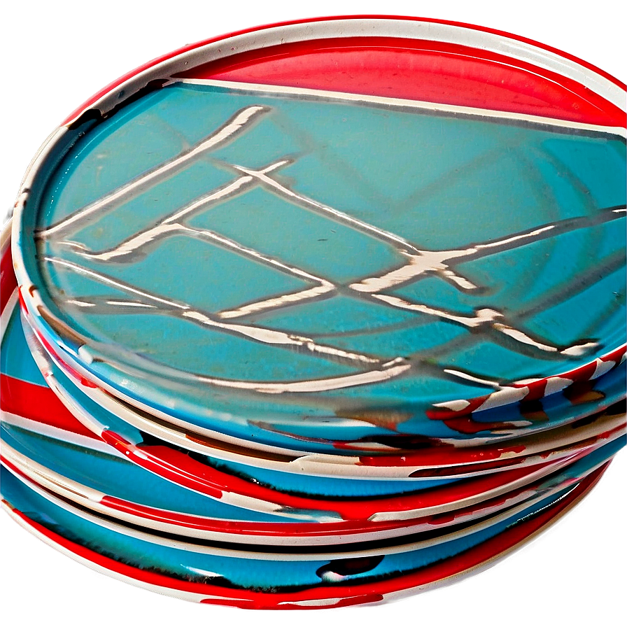 Retro Diner Style Plates Png Hno13 PNG Image