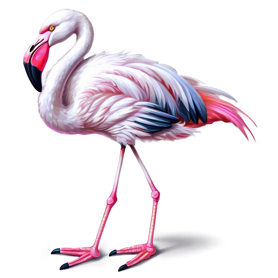 Retro Flamingo Illustration Png 05062024 PNG Image