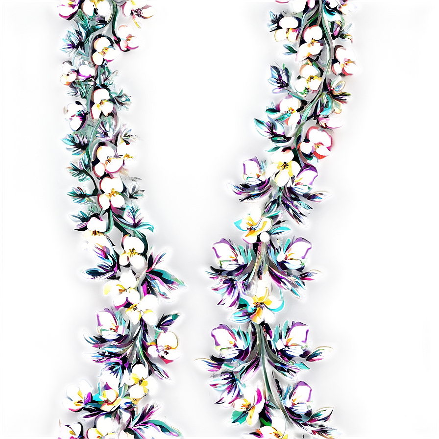 Retro Floral Cascade Png 90 PNG Image