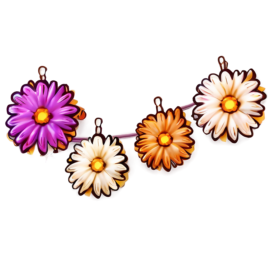 Retro Flower Festoon Png Xpr60 PNG Image