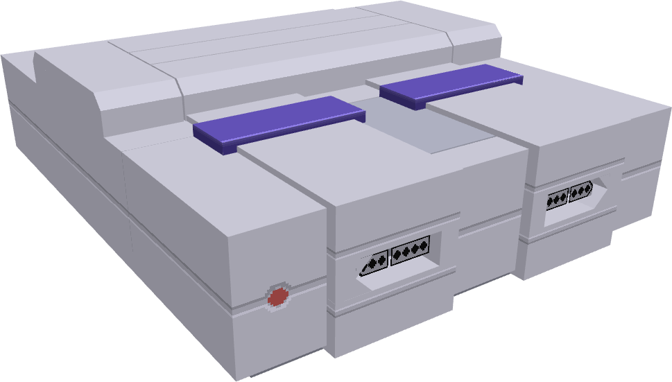 Retro Game Console3 D Model PNG Image