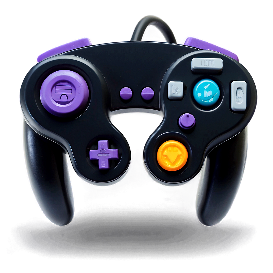 Retro Gamecube Gaming Controller Png Cqe PNG Image