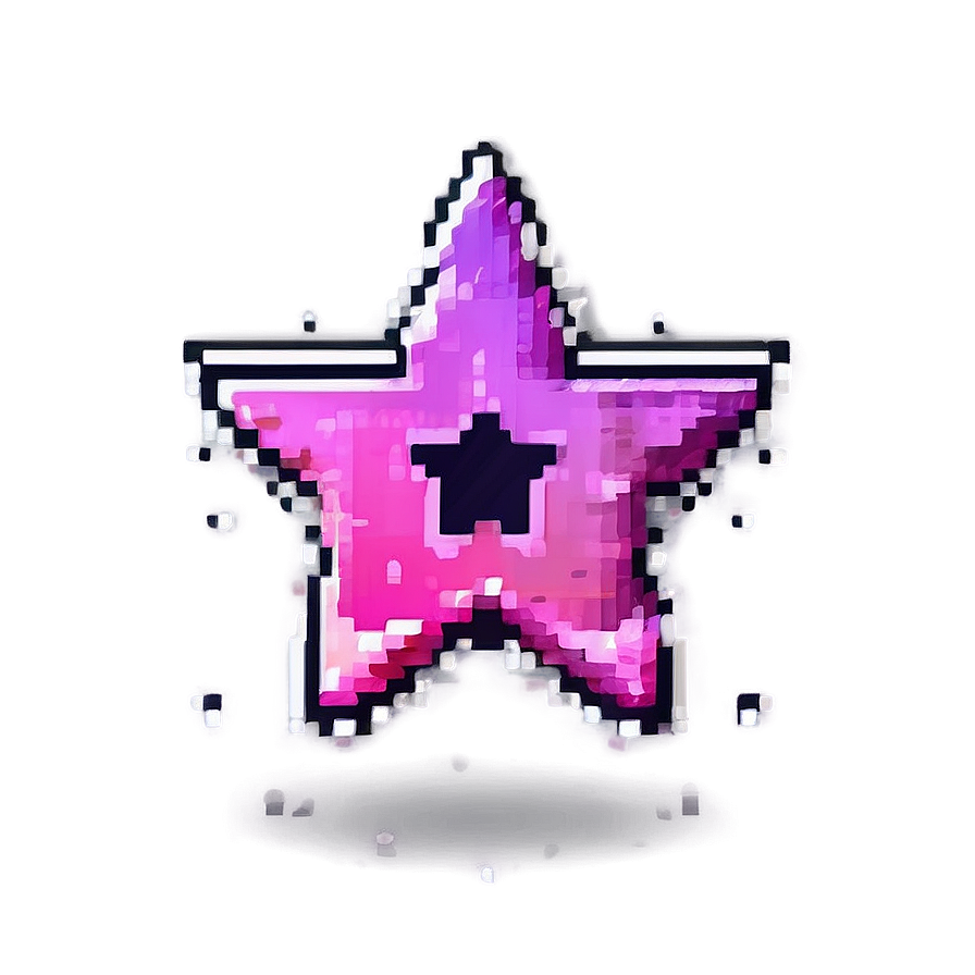 Retro Gaming Pixel Star Png Aec78 PNG Image