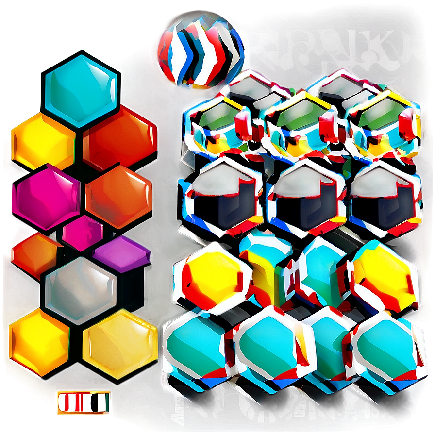 Retro Hexagon Pattern Png 06202024 PNG Image