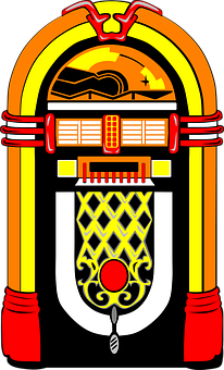 Retro Jukebox Vector Art PNG Image