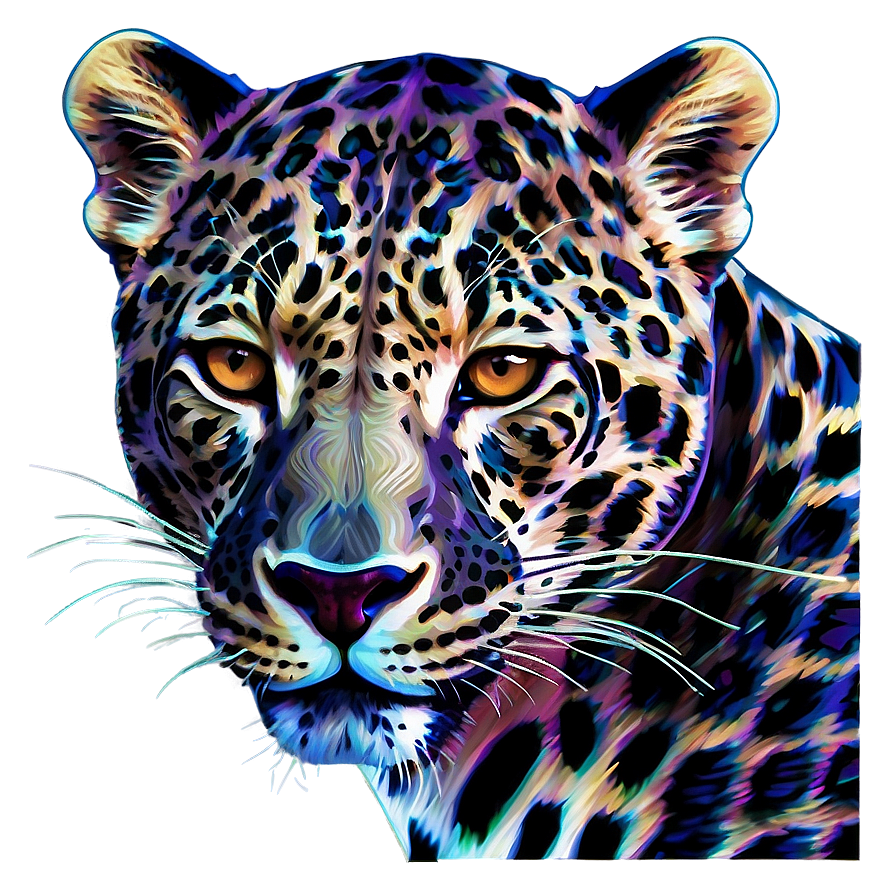 Retro Leopard Pop Art Png Hdd PNG Image