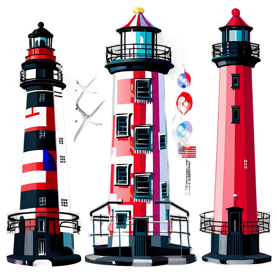 Retro Lighthouse Png 05242024 PNG Image