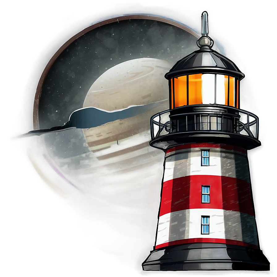 Retro Lighthouse Png 05242024 PNG Image