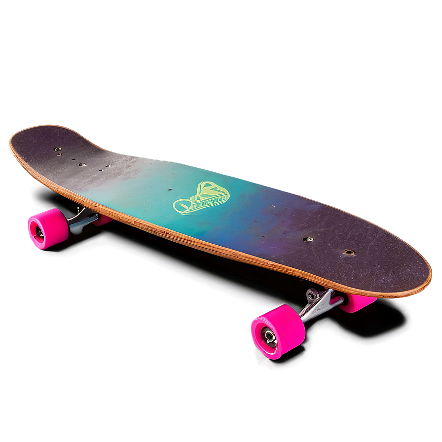 Retro Longboard Png 06272024 PNG Image