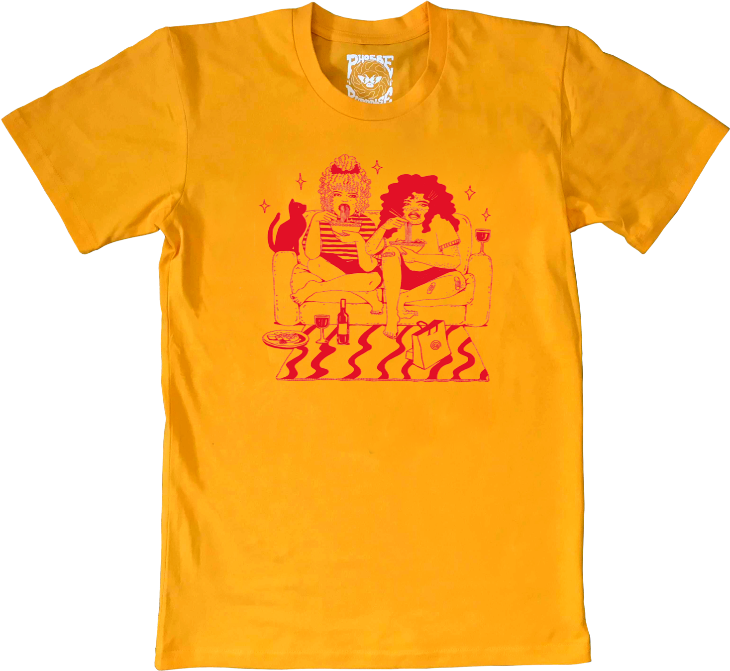 Retro Mustard Tee Design PNG Image