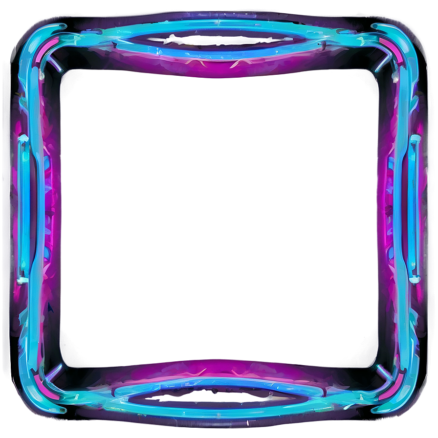 Retro Neon Rectangle Png Gwu94 PNG Image