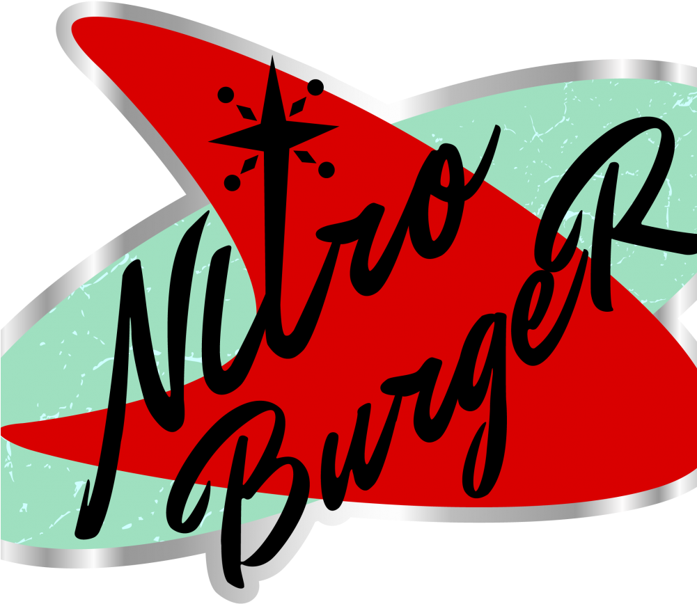 Retro Nitro Burger Logo PNG Image