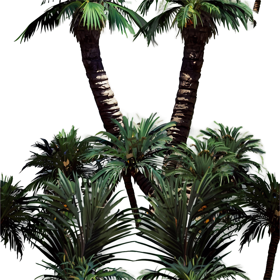 Retro Palm Trees Png Obr60 PNG Image