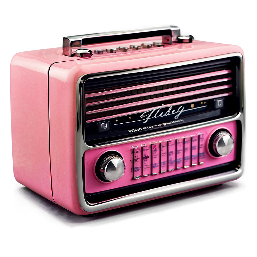 Retro Pink Radio Png Any8 PNG Image