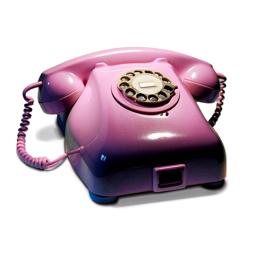 Retro Pink Telephone Png Uip21 PNG Image