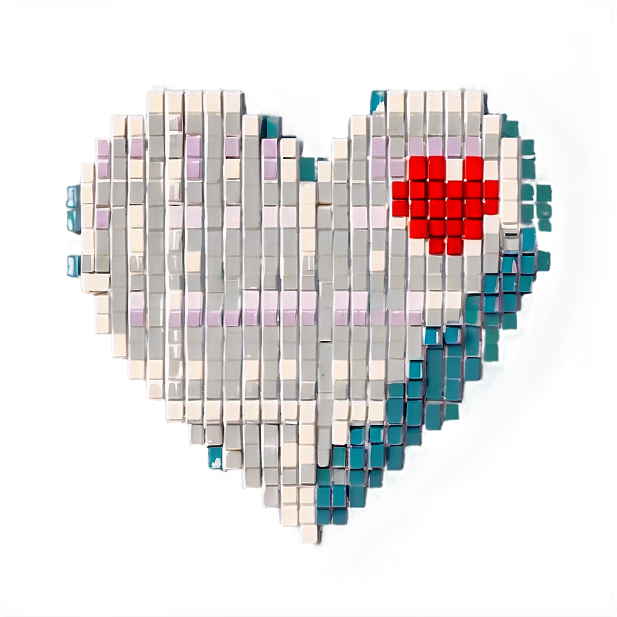 Retro Pixel Heart Png Atl8 PNG Image