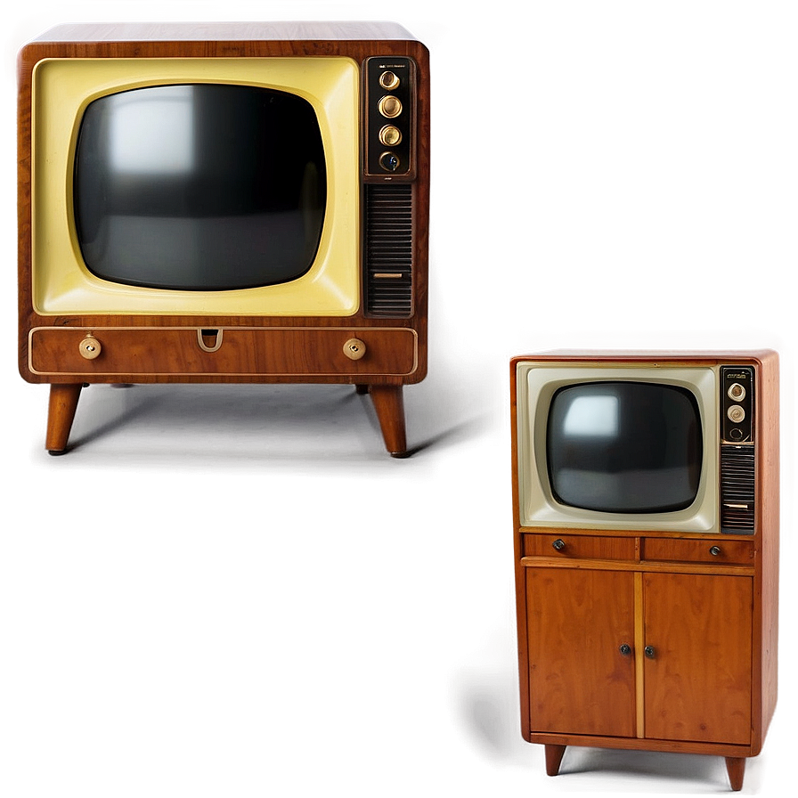 Retro Portable Tv Unit Png Cis17 PNG Image