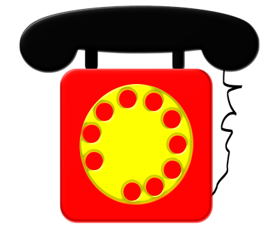 Retro Red Phone Dialer PNG Image