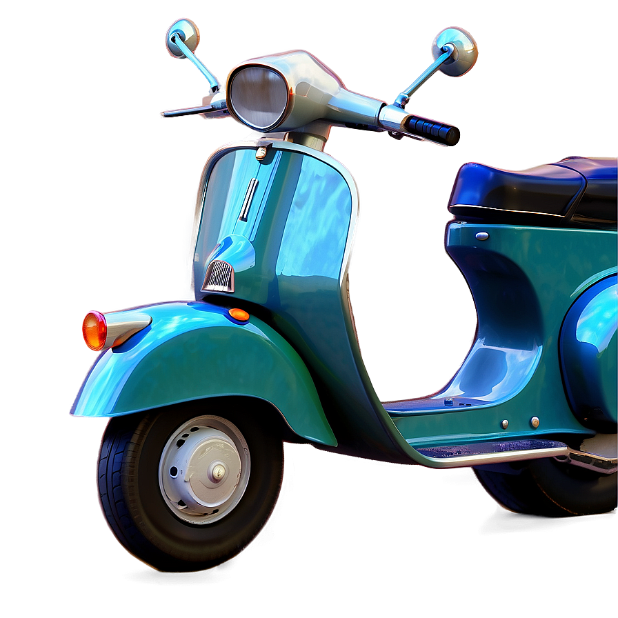 Retro Scooter Motorcycle Png Exs PNG Image