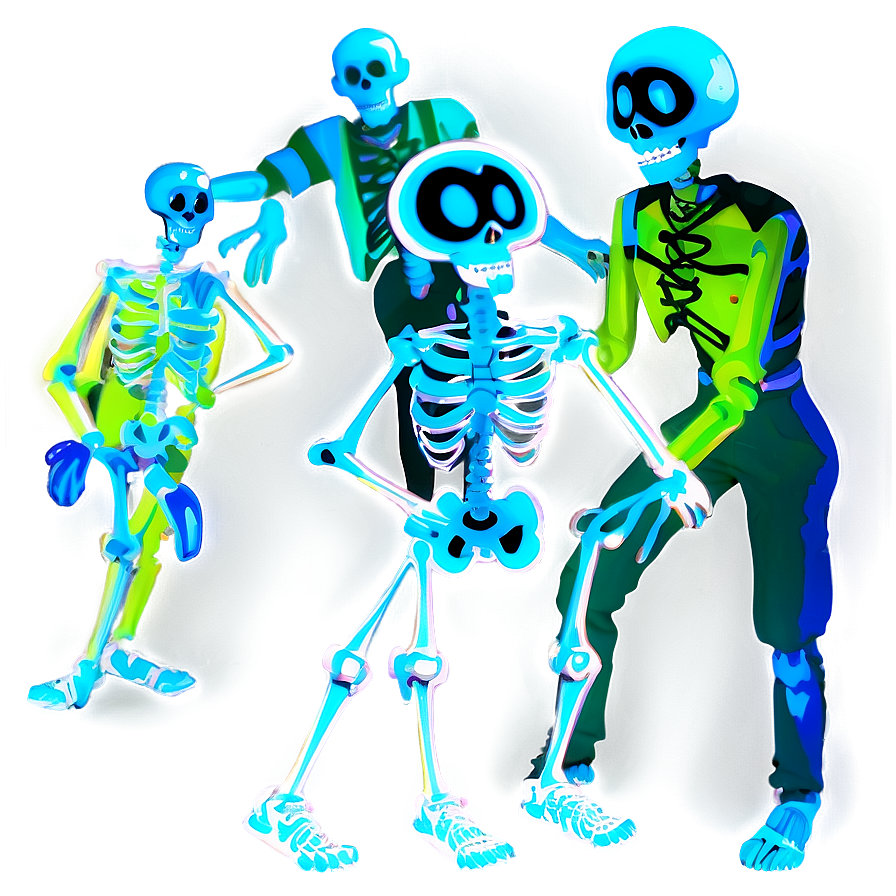 Retro Skeleton Dance Moves Png 06282024 PNG Image