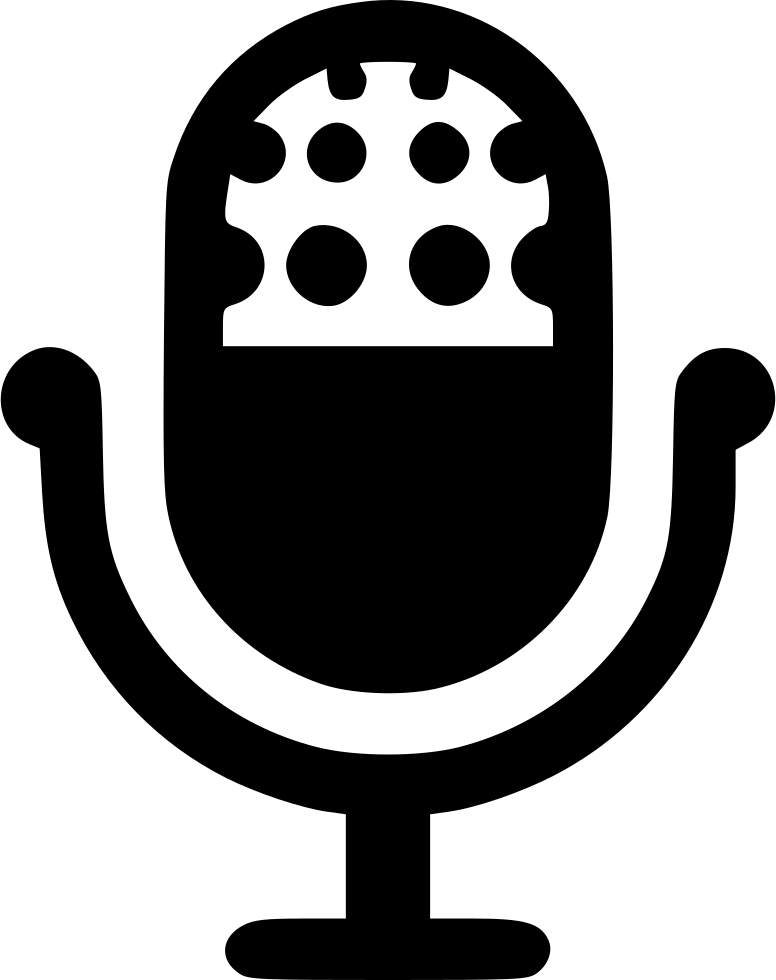 Retro Style Microphone Icon PNG Image