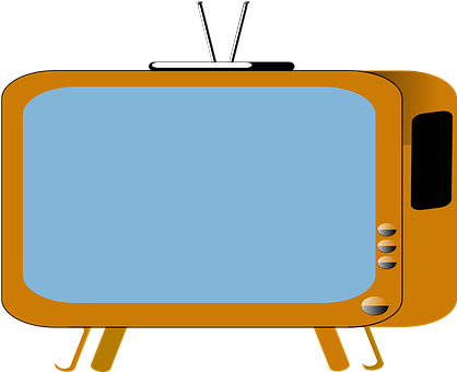 Retro Style Television Vector PNG Image