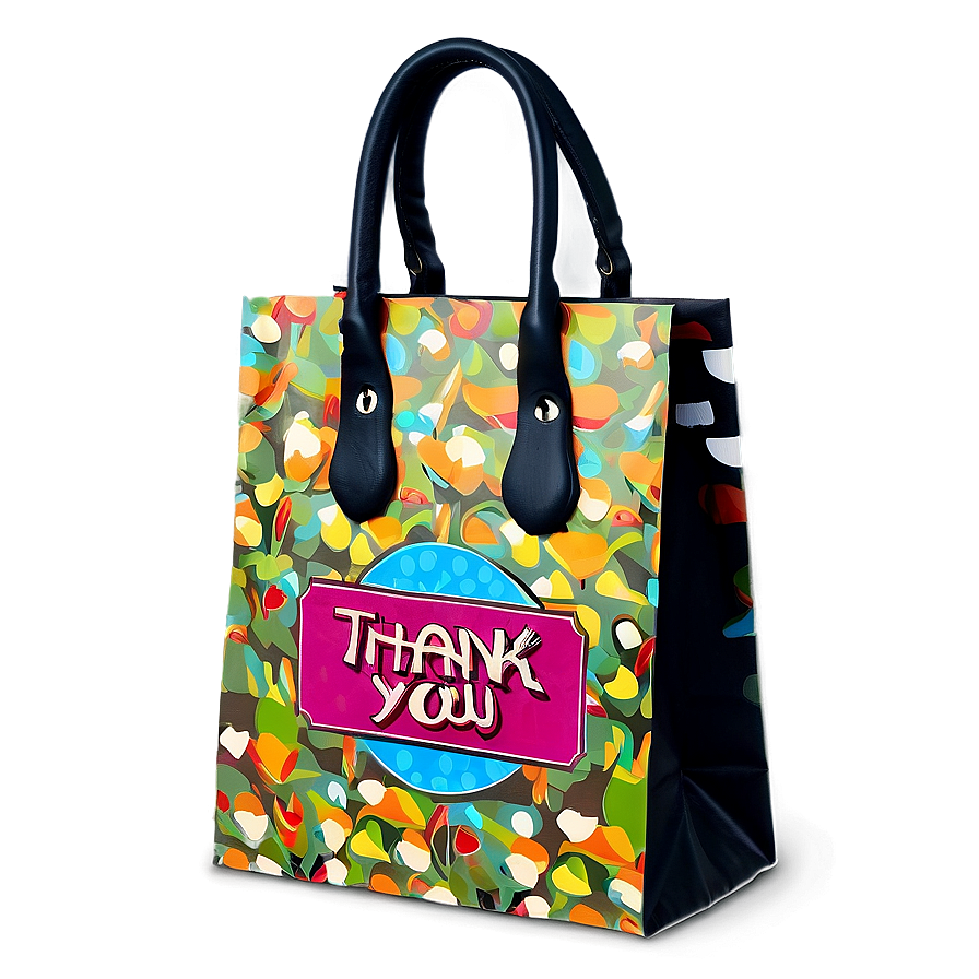 Retro Style Thank You Bag Png 06292024 PNG Image