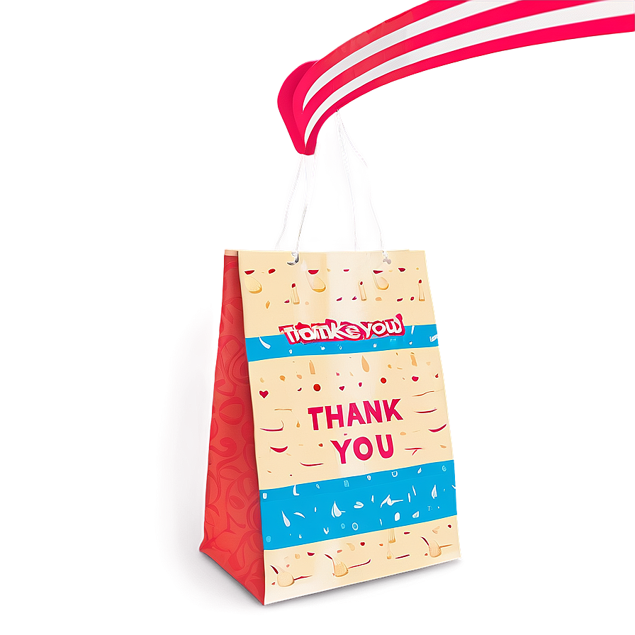 Retro Style Thank You Bag Png 50 PNG Image