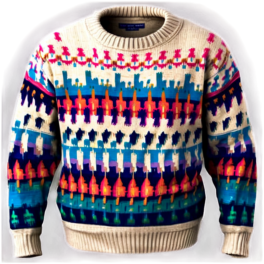 Retro Sweater Pattern Png 06292024 PNG Image