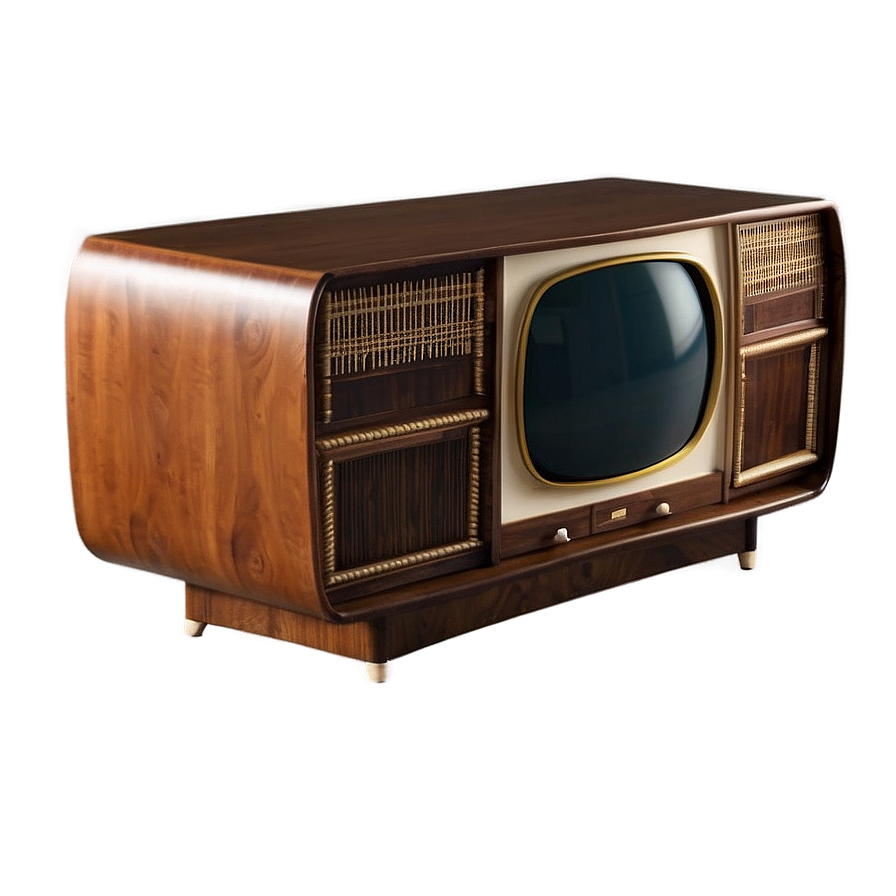 Retro Television Cabinet Png 05252024 PNG Image