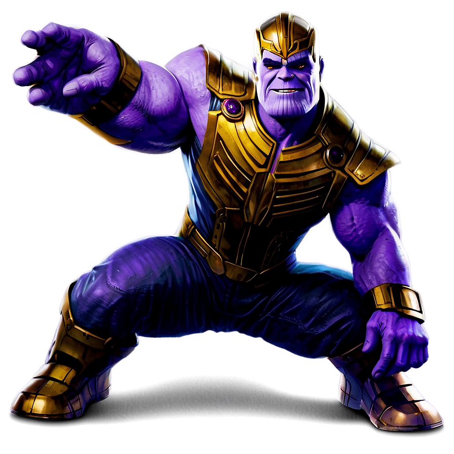 Retro Thanos Poster Png Gbv75 PNG Image