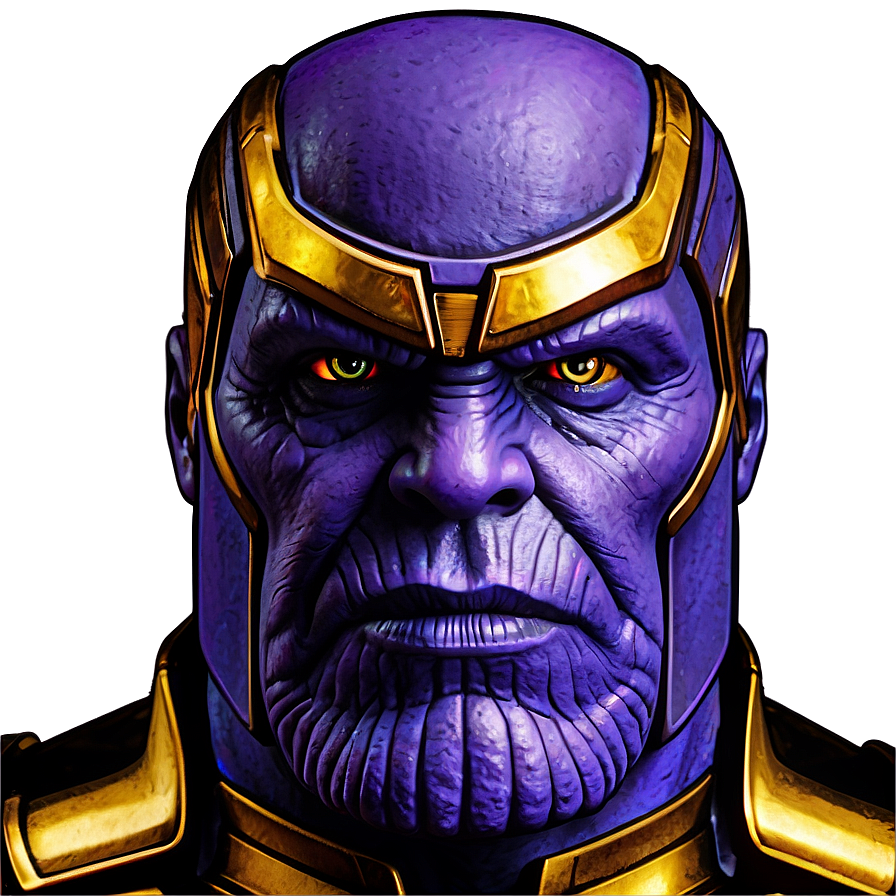 Retro Thanos Poster Png Rpq PNG Image