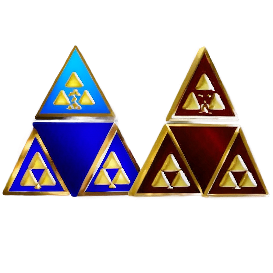 Retro Triforce Poster Png Gme96 PNG Image