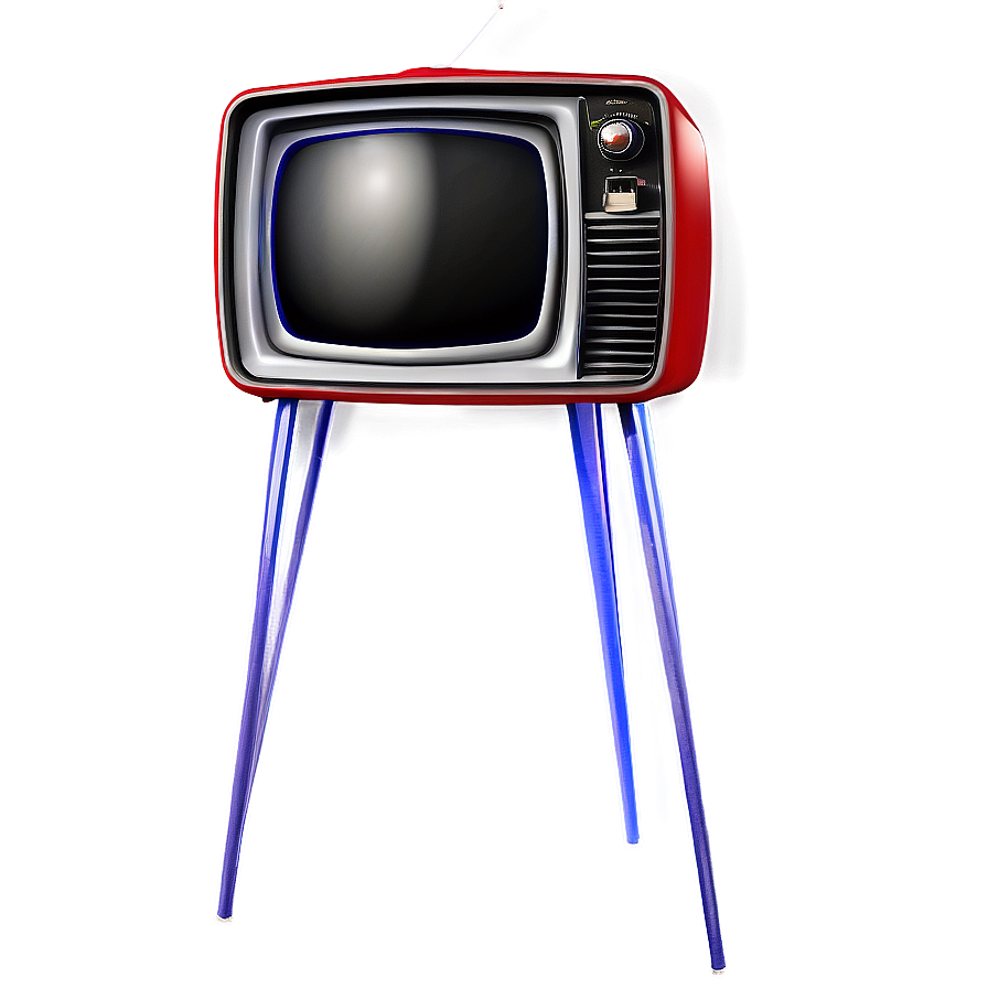 Retro Tv Set With Antenna Png Rhx PNG Image