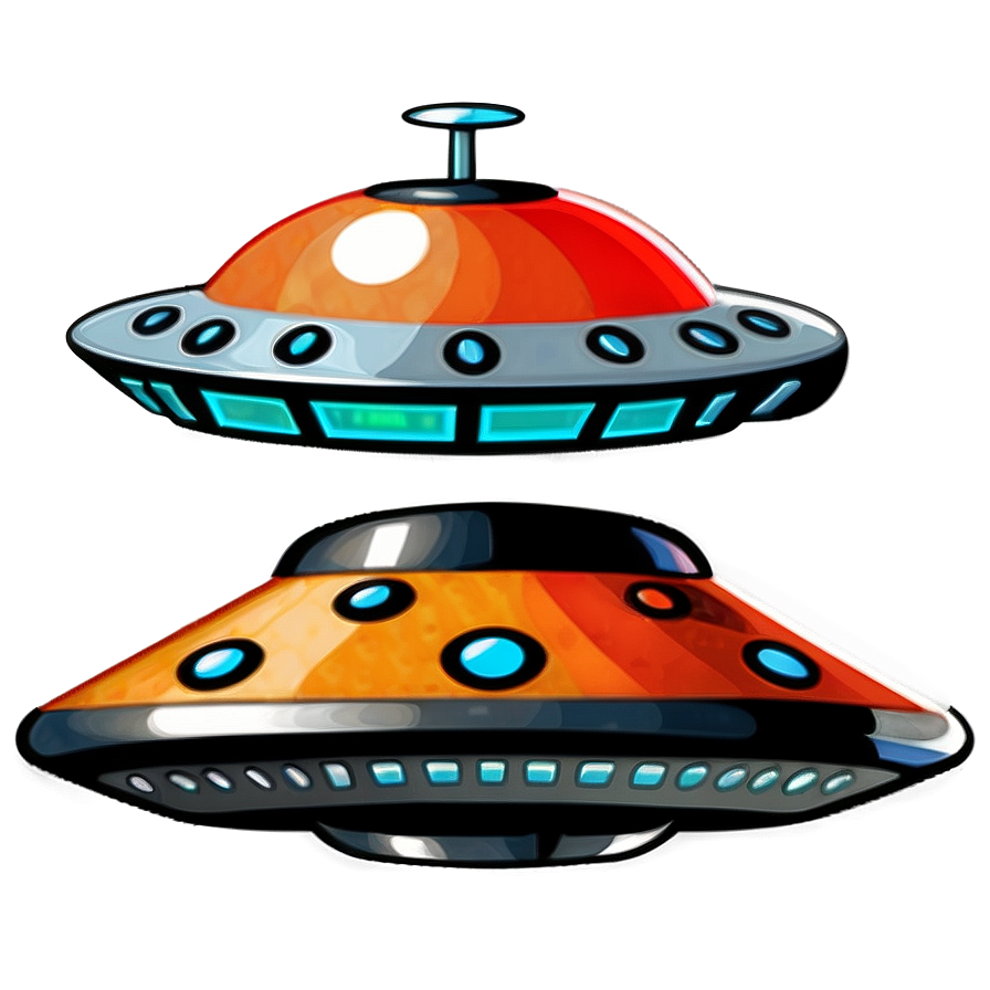 Retro Ufo Png Flv57 PNG Image