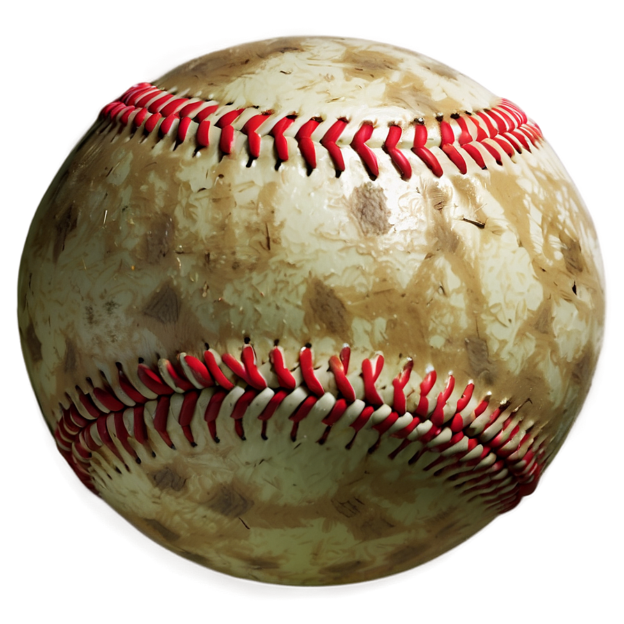 Retro Weathered Baseball Png Whw PNG Image