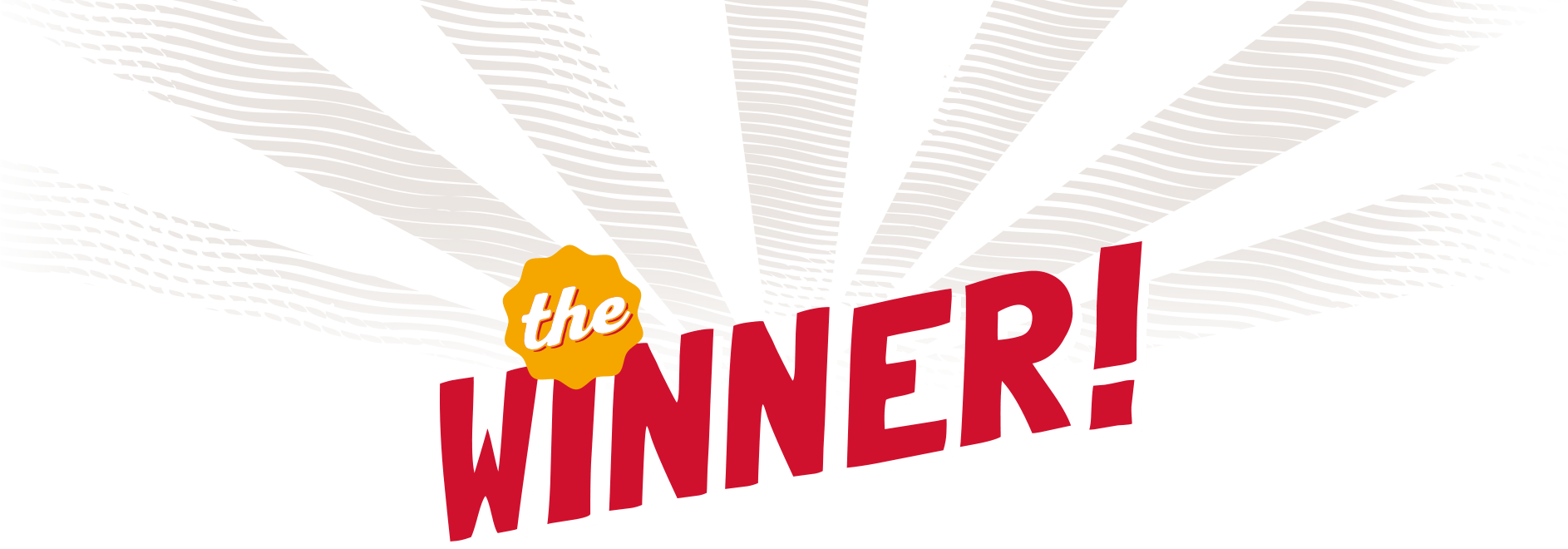 Retro Winner Announcement Banner PNG Image